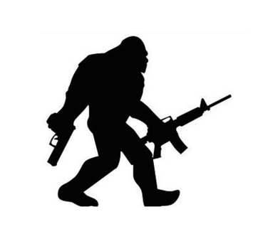 Bigfoot Gun Custom Precision Die Cut Vinyl Decal Sticker Design Style Graphics