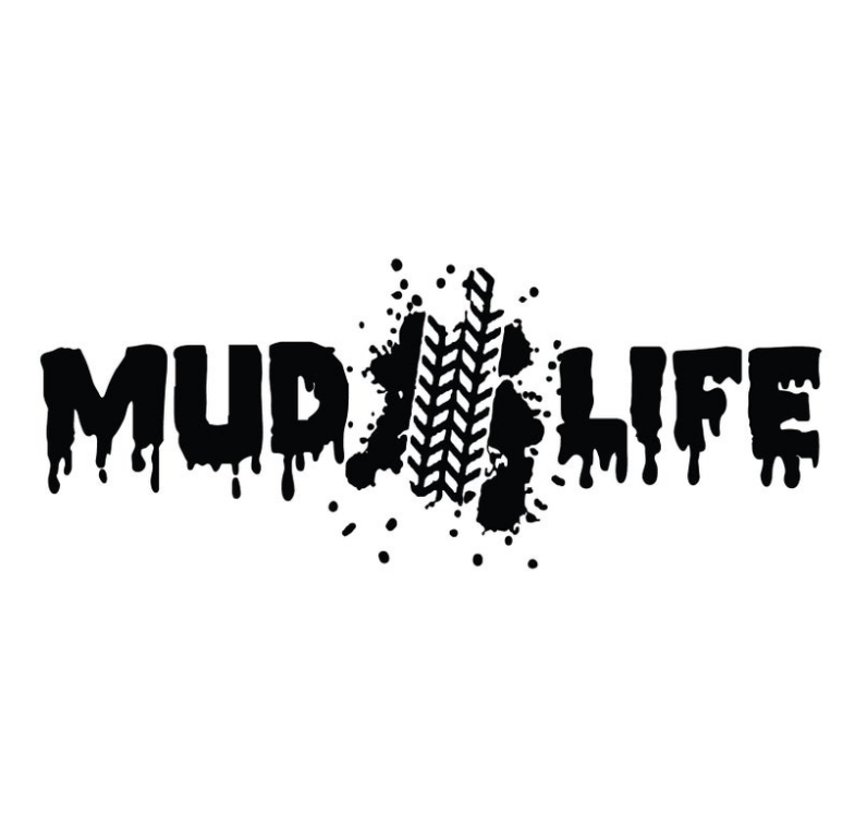 Mud Life Tire Track Custom Precision Die Cut Vinyl Decal Sticker Design Style Graphics