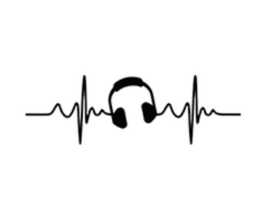 Headphones Heartbeat Custom Precision Die Cut Vinyl Decal Sticker Design Style Graphics