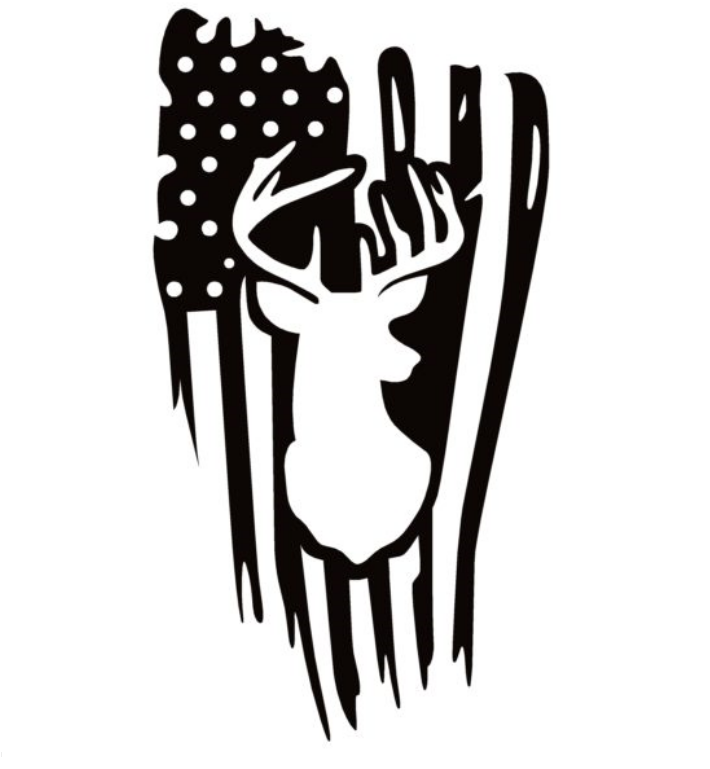 Deer Buck Heartbeat Custom Precision Die Cut Vinyl Decal Sticker Design Style Graphics