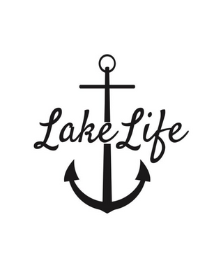 Lake Life Large Anchor Custom Precision Die Cut Vinyl Decal Sticker Design Style Graphics