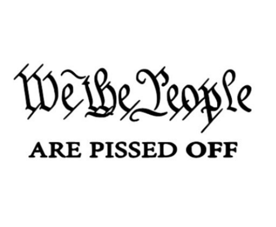 We The People Are Pissed Off Vinyl Decal Sticker Design Style Graphics