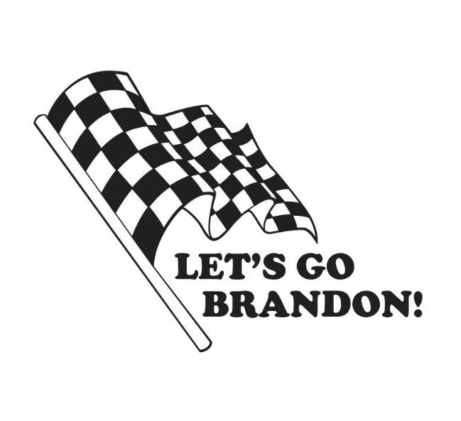 Let's Go Brandon! Race Flag Custom Precision Die Cut Decal Sticker Design Style Graphics