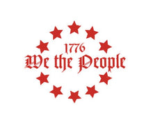 Load image into Gallery viewer, We The People 1776 Star Circle Custom Precision Die Cut Vinyl Decal Sticker Design Style Graphics
