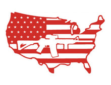 Load image into Gallery viewer, American Flag Rifle Gun Custom Precision Die Cut Decal Sticker Design Style Graphics
