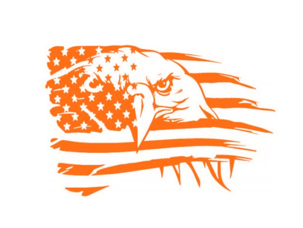 Adesivo Per Auto JDM - Bald Eagle Americano - INDIGOS UG - Nero, 190x66 Mm - Vinile Sagomato Resistente UV