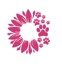 Load image into Gallery viewer, Sunflower Paw Prints Custom Precision Die Cut Vinyl Decal Sticker Design Style Graphics
