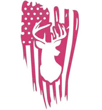 Load image into Gallery viewer, Deer Buck American Flag Custom Precision Die Cut Vinyl Decal Sticker Design Style Graphics
