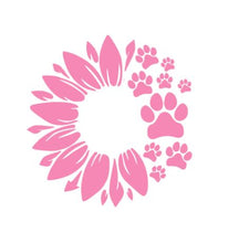 Load image into Gallery viewer, Sunflower Paw Prints Custom Precision Die Cut Vinyl Decal Sticker Design Style Graphics
