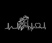 Load image into Gallery viewer, Horse Love Heartbeat Custom Precision Die Cut Vinyl Decal Sticker Design Style Graphics
