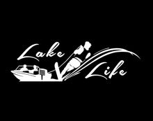 Load image into Gallery viewer, Lake Life Skier Custom Precision Die Cut Vinyl Decal Sticker Design Style Graphics
