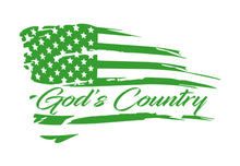 Load image into Gallery viewer, God&#39;s Country American Flag Custom Precision Die Cut Vinyl Decal Sticker Design Style Graphics
